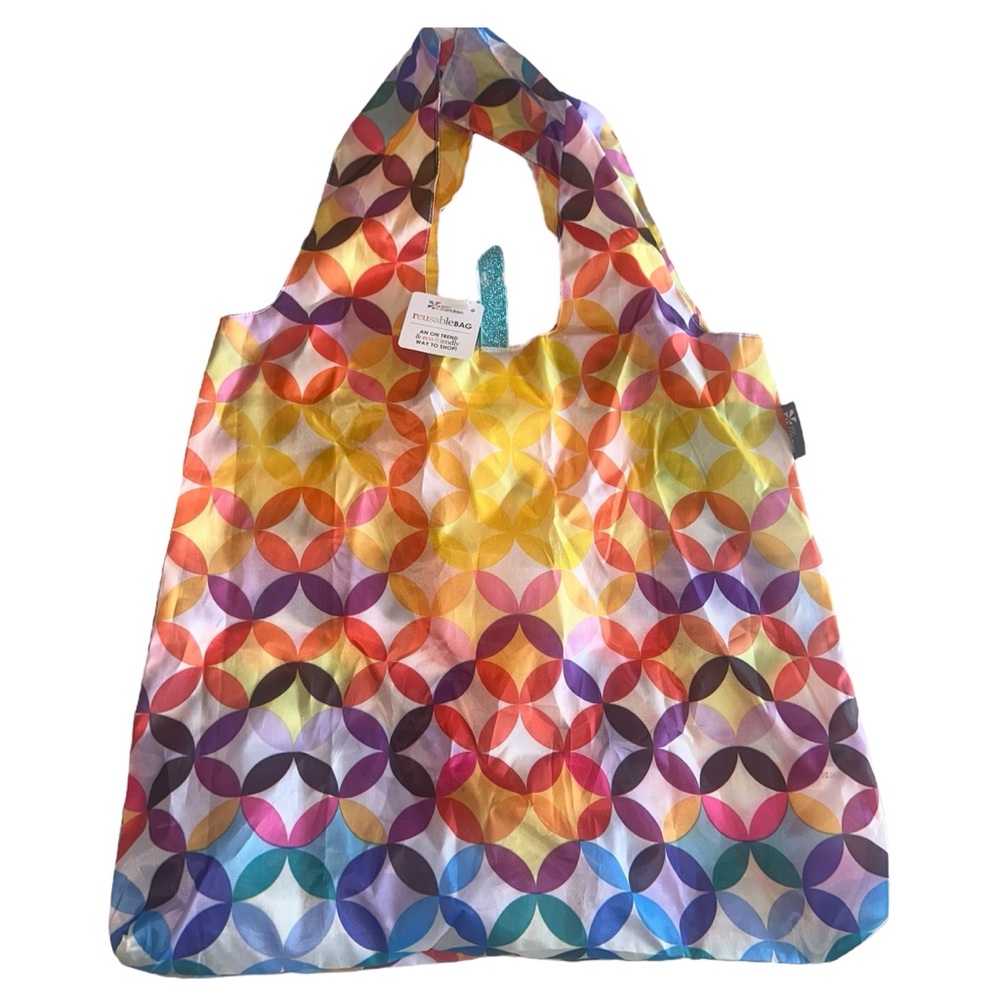 NWT ERIN CONDREN Multicolor Foldable Reusable Tote Bag WMNS One Size